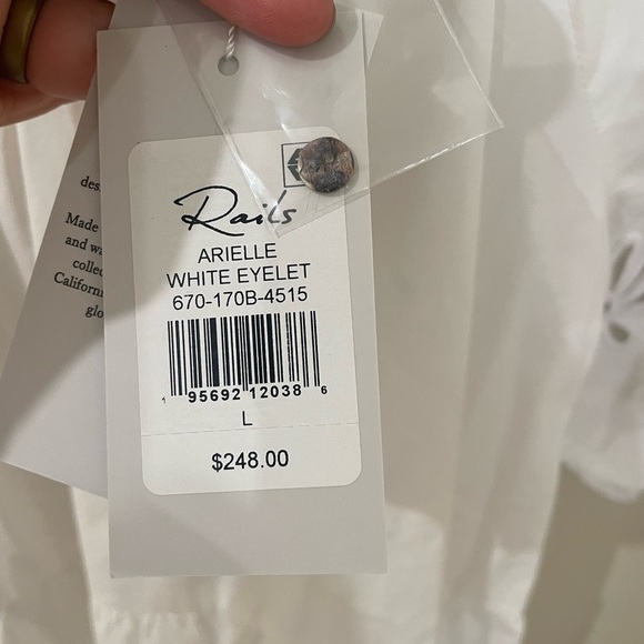 NWT Rails Arielle White Eyelet Dress Size Large - Picture 11 of 12